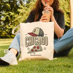 Tote Chicago Pizza Baseball 10 Natural