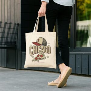 Tote Chicago Pizza Baseball 12 Natural