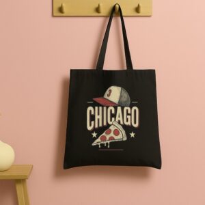Tote Chicago Pizza Baseball 13 Black