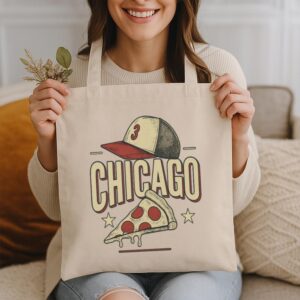 Tote Chicago Pizza Baseball 14 Natural