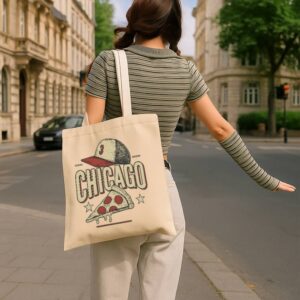 Tote Chicago Pizza Baseball 15 Natural