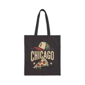 Tote Chicago Pizza Baseball 16 Black