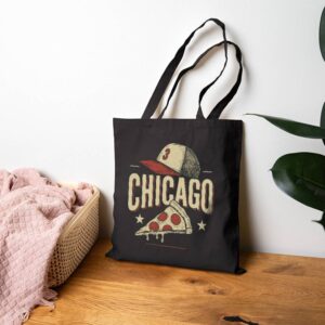 Tote Chicago Pizza Baseball 17 Black