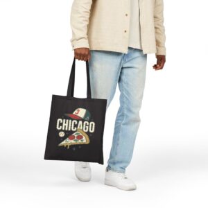 Tote Chicago Pizza Baseball 18 Black Tote