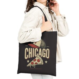 Tote Chicago Pizza Baseball 19 Black
