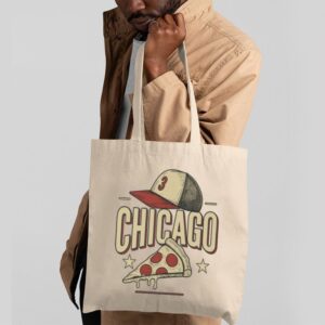 Tote Chicago Pizza Baseball 2 Natural