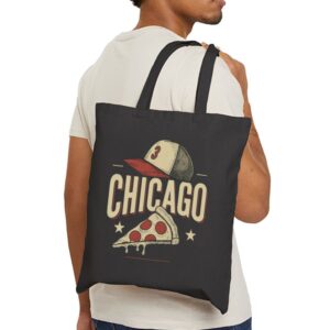 Tote Chicago Pizza Baseball 21 Black