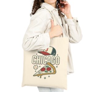 Tote Chicago Pizza Baseball 21 Natural Tote