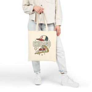Tote Chicago Pizza Baseball 22 Natural Tote