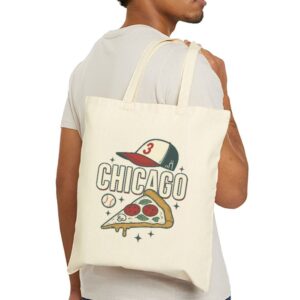 Tote Chicago Pizza Baseball 23 Natural Tote