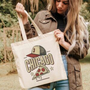 Tote Chicago Pizza Baseball 3 Natural