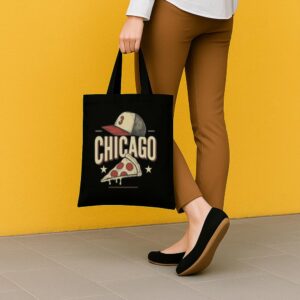 Tote Chicago Pizza Baseball 5 Black