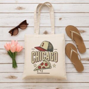 Tote Chicago Pizza Baseball 6 Natural