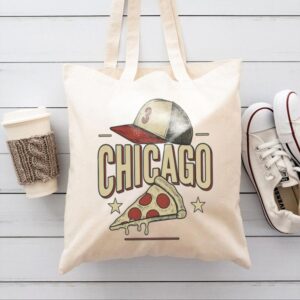 Tote Chicago Pizza Baseball 9 Natural