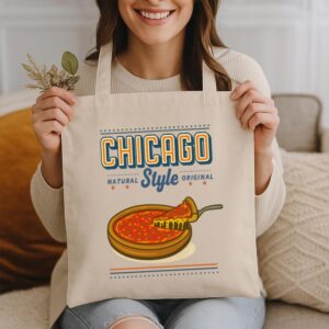 Chicago Style Pizza Tote Bag