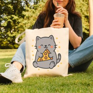 Tote Cute Cat Pizza 10 Natural