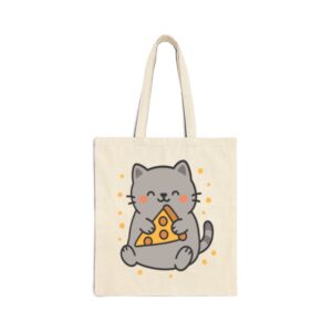 Tote Cute Cat Pizza 18 Natural
