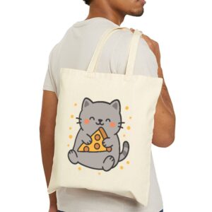 Tote Cute Cat Pizza 23 Natural