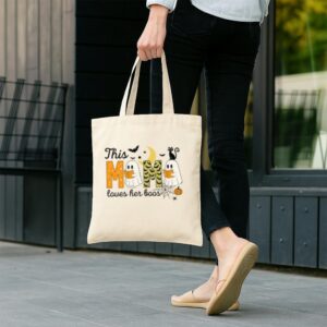 Tote Happy Halloween Mama Boo 12 Natural