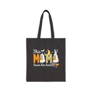 Tote Happy Halloween Mama Boo 16 Black