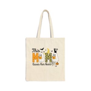 Tote Happy Halloween Mama Boo 18 Natural