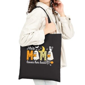 Tote Happy Halloween Mama Boo 19 Black
