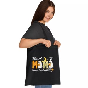 Tote Happy Halloween Mama Boo 2 Black