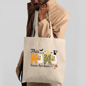 Tote Happy Halloween Mama Boo 2 Natural