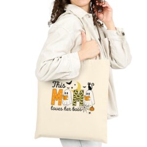 Tote Happy Halloween Mama Boo 21 Natural