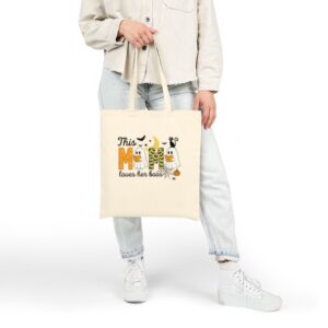 Tote Happy Halloween Mama Boo 22 Natural