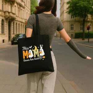 Tote Happy Halloween Mama Boo 4 Black
