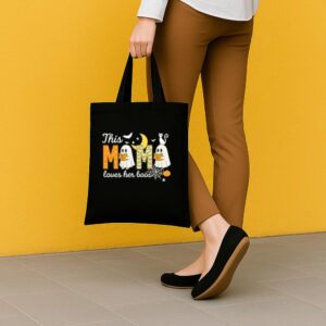 Tote Happy Halloween Mama Boo 5 Black