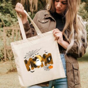 Tote Happy Halloween Mama Boo Favorite 3 Natural