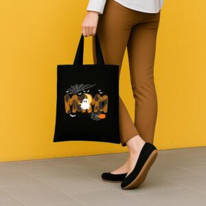 Tote Happy Halloween Mama Boo Favorite 5 Black