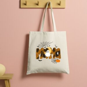 Tote Happy Halloween Mama Boo Favorite 5 Natural