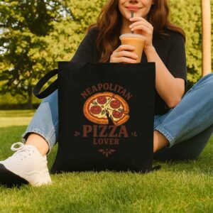 Tote Neapolitan Pizza Lover 8 Black