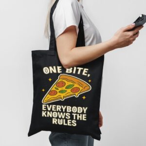 Tote One Bite Pizza 1 Black