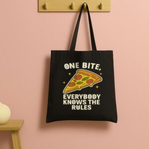 Tote One Bite Pizza 13 Black