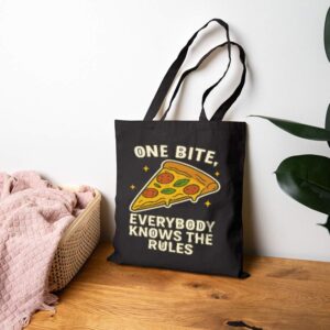 Tote One Bite Pizza 17 Black