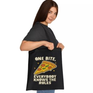 Tote One Bite Pizza 2 Black