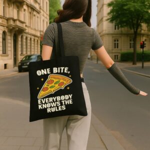 Tote One Bite Pizza 4 Black