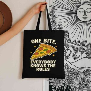 Tote One Bite Pizza 6 Black
