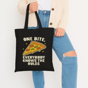 Tote One Bite Pizza 7 Black