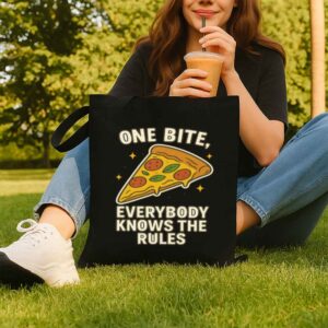 Tote One Bite Pizza 8 Black
