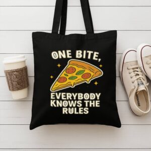 Tote One Bite Pizza 9 Black