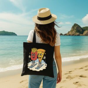 Tote Pizza French Fry 11 Black