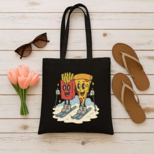 Tote Pizza French Fry 12 Black