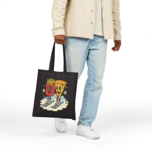 Tote Pizza French Fry 18 Black
