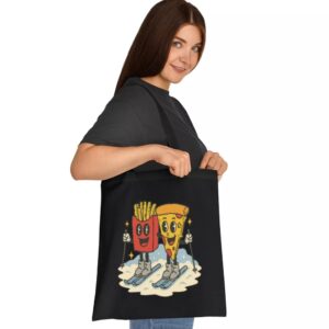 Tote Pizza French Fry 2 Black