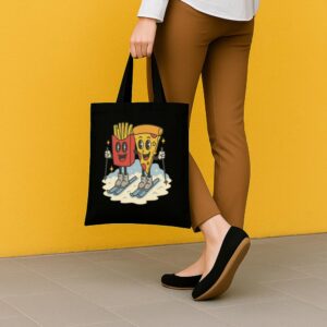 Tote Pizza French Fry 5 Black